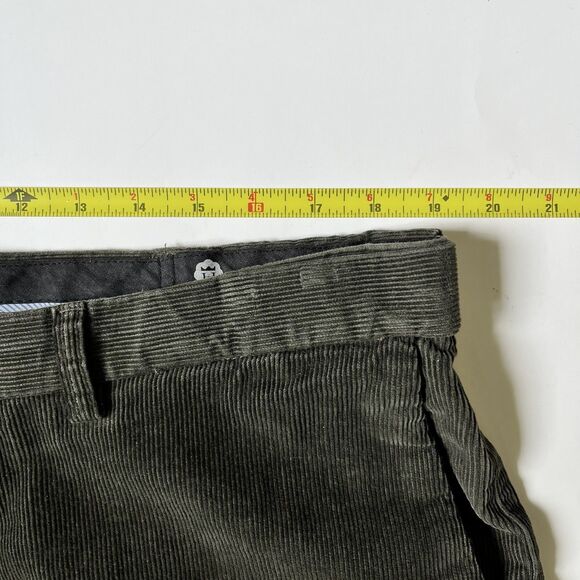 Haggar Corduroy Pants Mens 38x29 Green Premium Stretch Cord Classic Flex Waist - Picture 7 of 8